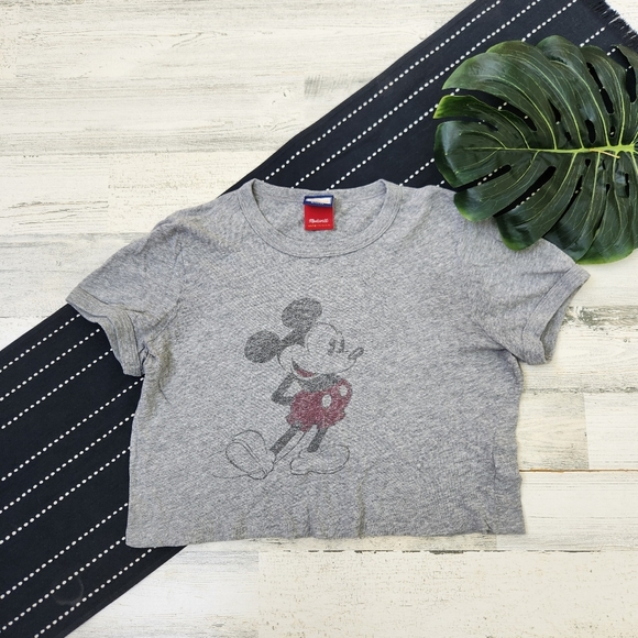Madewell Disney Mickey Mouse Short Sleeve Graphic Tee T-shirt Size Medium - Picture 2 of 8